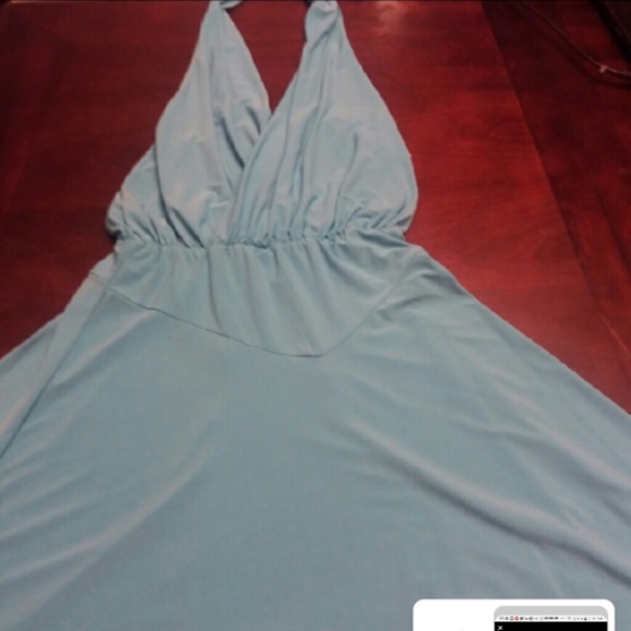 Turquoise halter dress - Picture 5 of 5